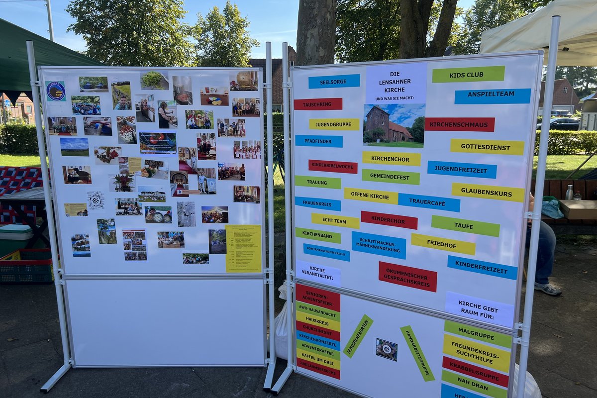 Stand der Evangelisch Lutherischen Kirche Lensahn auf dem Fest der Vereine und Verbände 2023