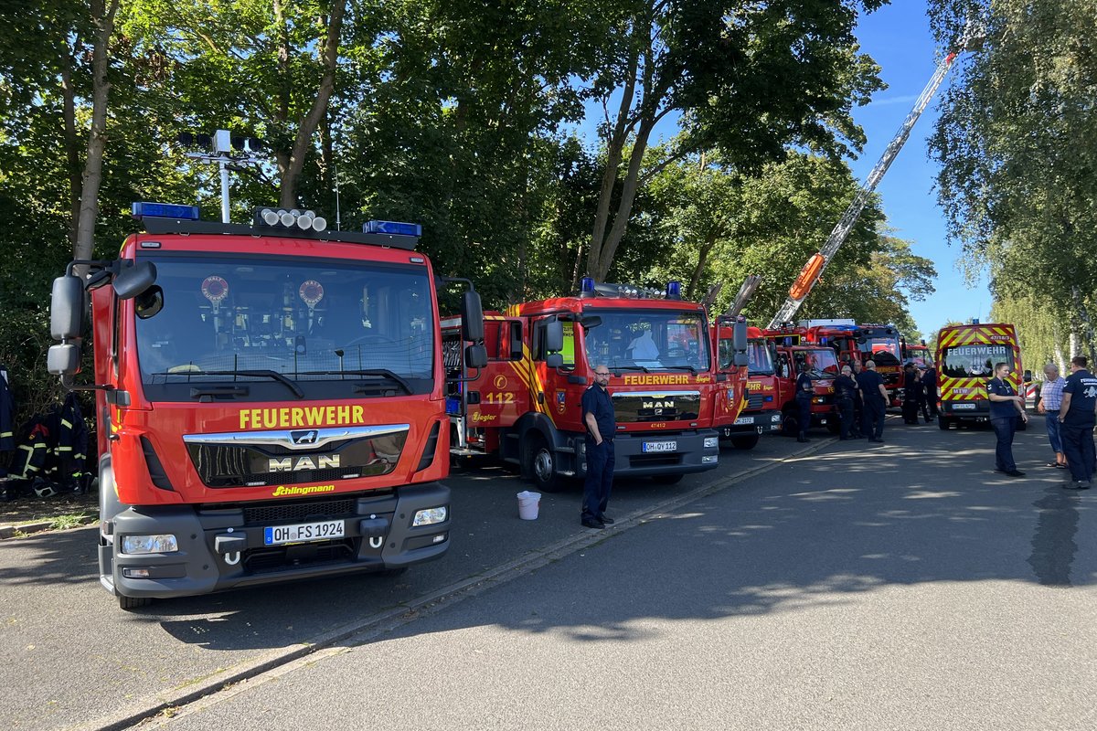 Fuhrpark der Feuerwehren der Gemeinde Lensahn auf dem Fest der Vereine und Verbände 2023